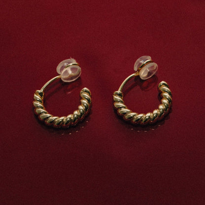 Mae Clip On Hoops - Yellow Gold