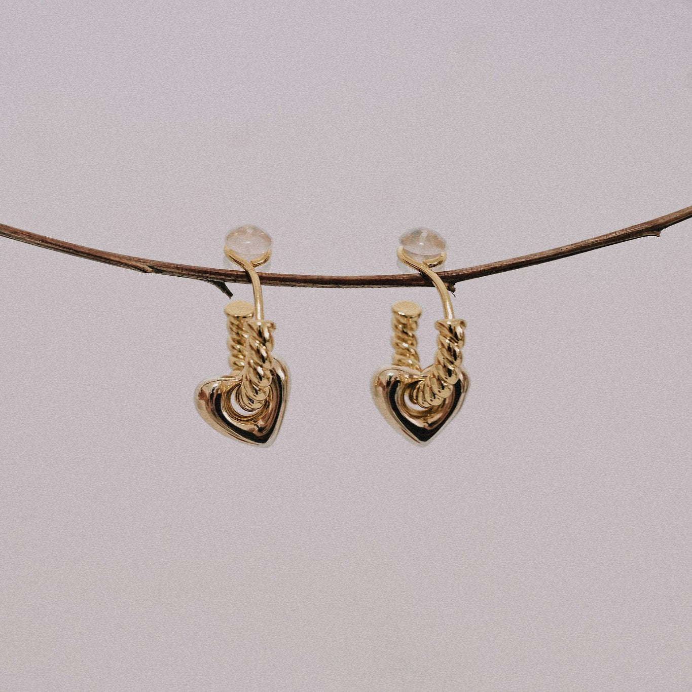 Mae Heart Charms - Yellow Gold